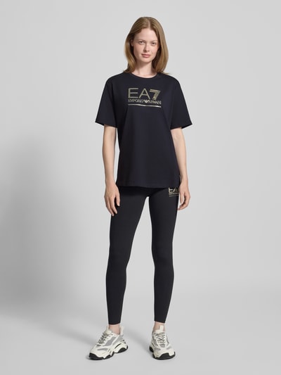 EA7 Emporio Armani High waist legging met labeldetail Zwart - 1