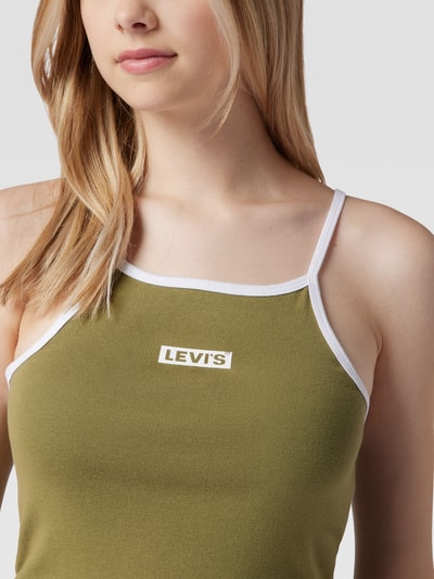 Levi's® Top mit Label-Print Modell 'Mazzy' Oliv 3