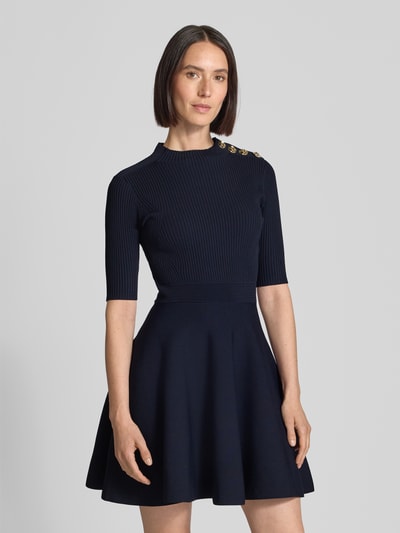 Ted Baker Gebreide jurk met sierknopen Marineblauw - 4
