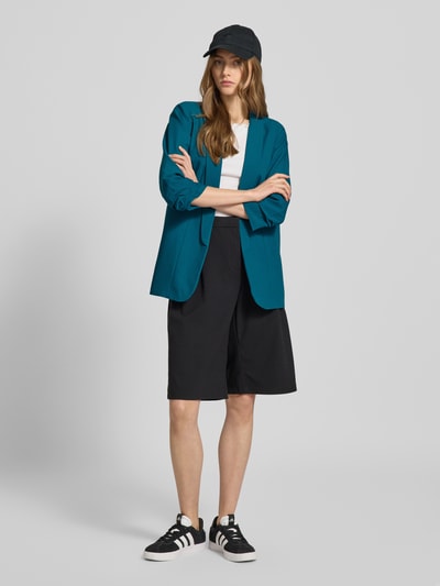 PIECES blazer met sjaalkraag Petrol - 1