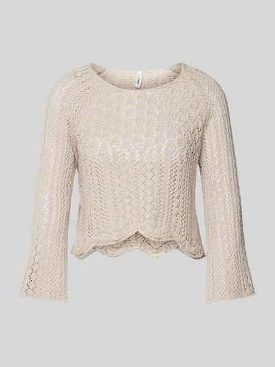 Only Cropped Strickpullover mit Baumwoll-Anteil Modell 'NOLA' Sand 2