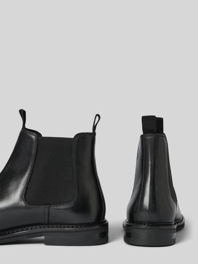 DIGEL Chelsea boots van leer met elastische inzetten, model 'Santosh' Zwart - 2