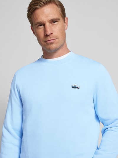 Lacoste Regular Fit Sweatshirt aus reiner Baumwolle Hellblau 3