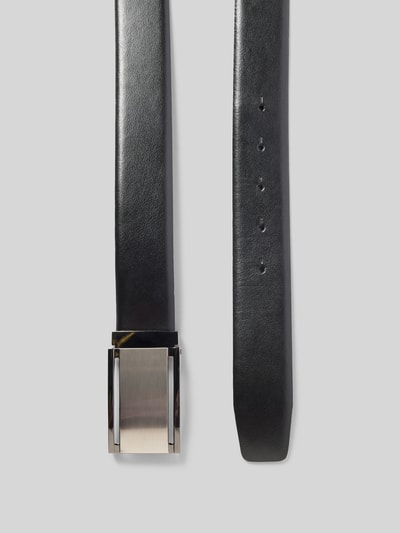 Christian Berg Men Glattledergürtel mit Pinschließe Black 3