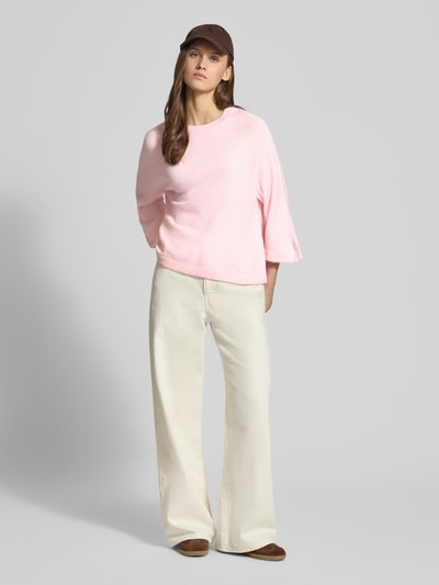 ONLY Oversized Strickpullover mit 3/4-Arm Modell 'SIMONI' Rosa 1