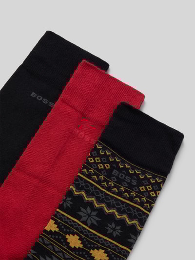 BOSS Socken Geschenkset aus Baumwoll-Mix Modell 'WINTER' Bordeaux 2