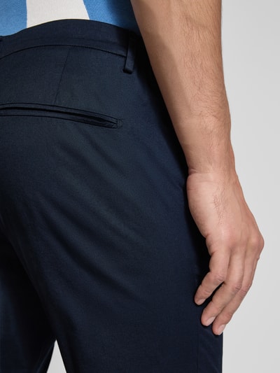 Drykorn Chino mit Bügelfalten Modell 'AJEND' Dunkelblau 3