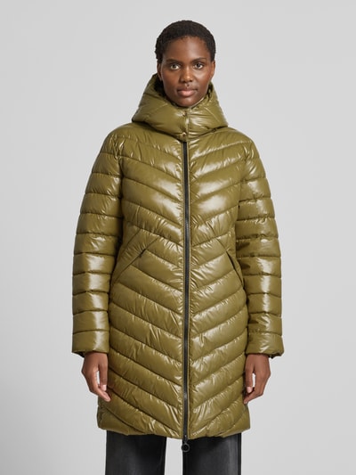 Christian Berg Woman Selection Płaszcz pikowany z kapturem Oliwkowy 4