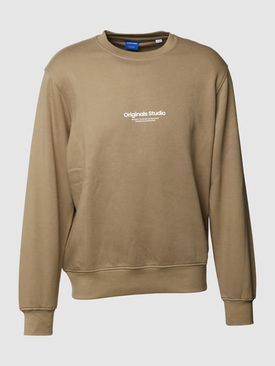 Jack & Jones Sweatshirt mit Label-Print Modell 'VESTERBRO' Beige 1