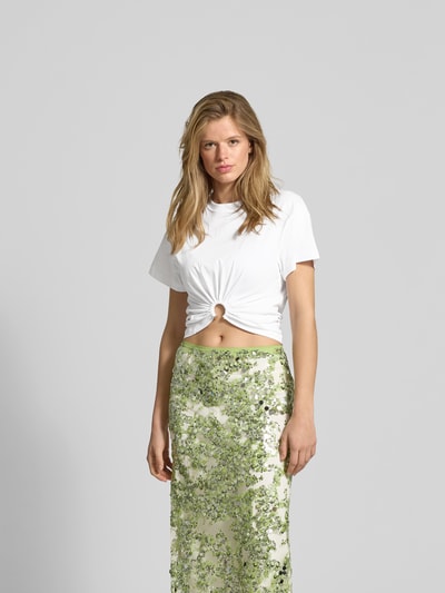 Rabanne T-Shirt mit Raffungen Offwhite 4