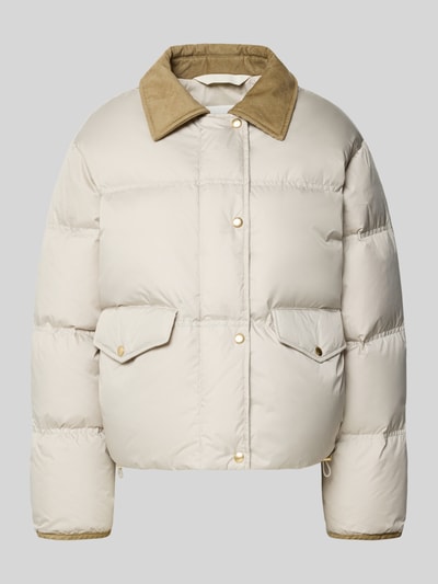 Marc O'Polo Regular Fit Daunenjacke mit Umlegekragen aus Cord Offwhite 2
