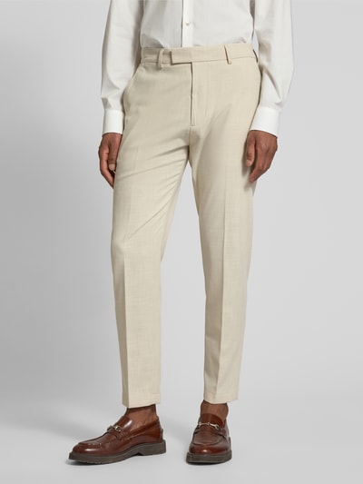 Cinque Regular Fit Anzughose mit Bügelfalten Modell 'Beppe' Beige 4