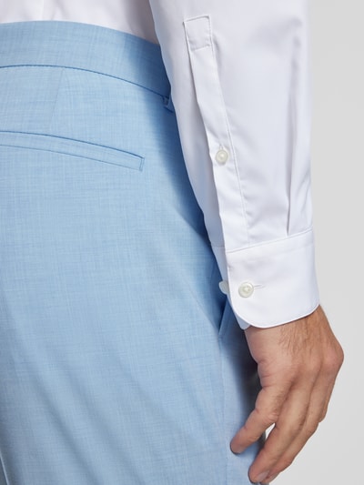 s.Oliver BLACK LABEL Regular Fit Anzughose in Flammgarnoptik Hellblau 3