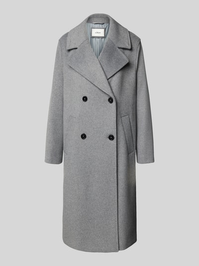 s.Oliver RED LABEL Płaszcz o kroju relaxed fit z dodatkiem wełny Jasnoszary melanż 2