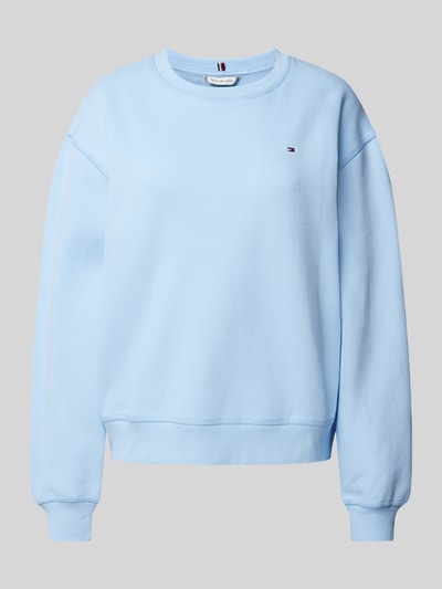 Tommy Hilfiger Sweatshirt met labelstitching en ronde hals Lichtblauw - 2