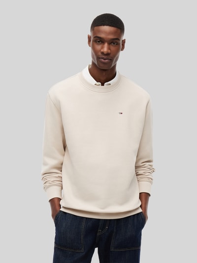 Tommy Jeans Regular Fit Sweatshirt aus Baumwoll-Mix Beige 4