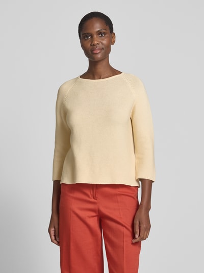 Weekend Max Mara Strickpullover mit Rundhalsausschnitt Modell 'ADDOTTO' Ecru 4