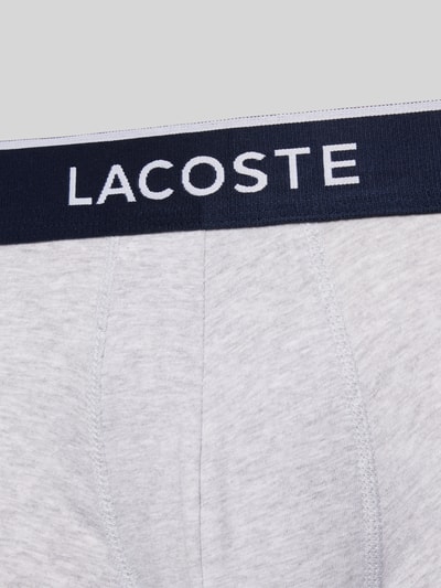 Lacoste Obcisłe bokserki z elastycznym paskiem z logo w zestawie 3 szt. Srebrny 2