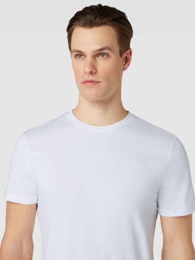 Strellson T-Shirt mit Rundhalsausschnitt und kurzen Ärmeln Weiss 3