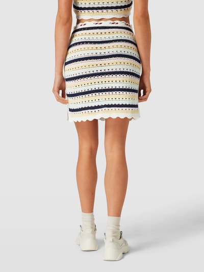 Tommy Jeans Gebreide rok met streepmotief, model 'SUMMER CROCHET' Lichtgeel - 5