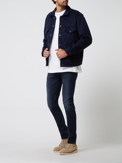 Levi's® Trucker Jacket aus Wollmischung Modell 'Melton' Dunkelblau 1