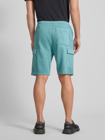 s.Oliver RED LABEL Regular fit sweatshorts met cargozakken Petrol - 5