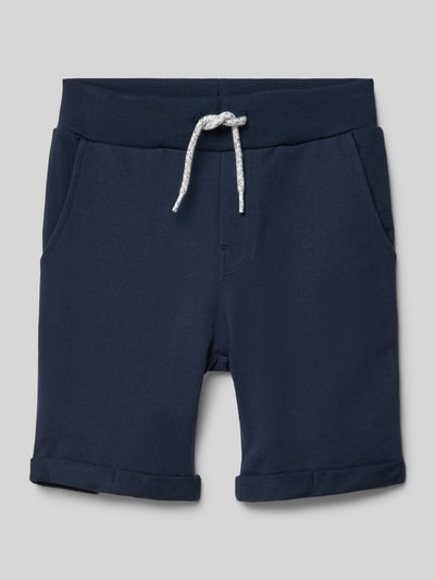 Name It Straight leg sweatshorts met steekzakken, model 'VERMO' Marineblauw - 1