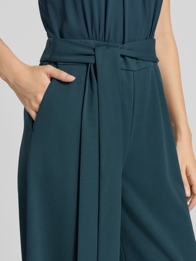 V.M. Jumpsuit met strikceintuur Donkergroen - 3