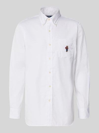 Polo Ralph Lauren Custom Fit Business-Hemd mit Knopfleiste Weiss 2