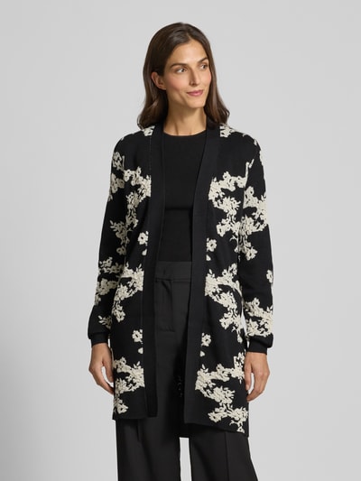 Vero Moda Regular fit cardigan van viscosemix, model 'NANCY' Zwart - 4