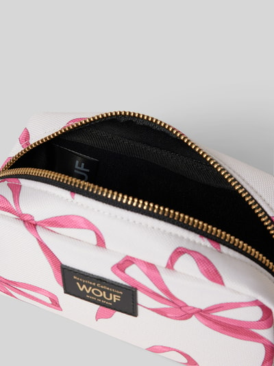 WOUF Kosmetiktasche mit Label-Detail Modell 'Rita' Rosa 3