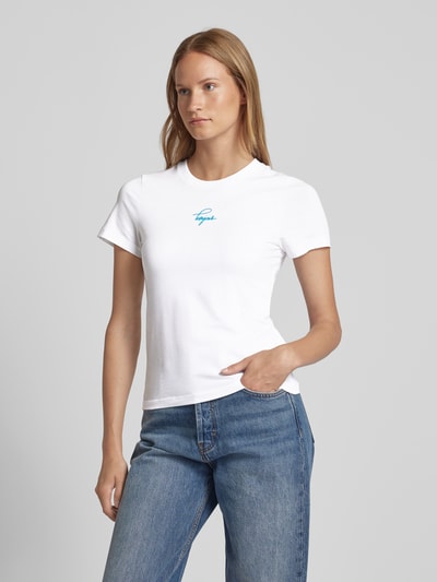 Rich & Royal T-Shirt mit Statement-Print Offwhite 4