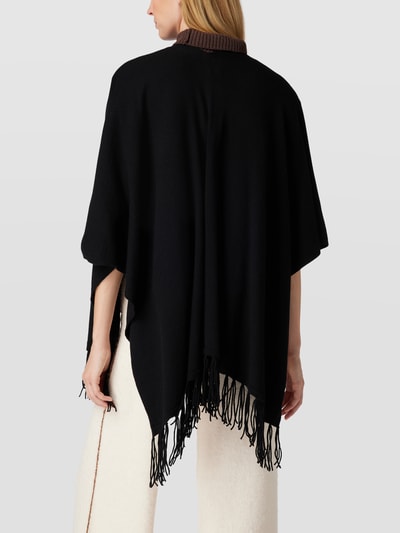 Betty Barclay Poncho mit Fransen Black 5