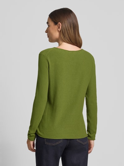 Tom Tailor Regular Fit Strickpullover aus Baumwoll-Viskose-Mix Gruen 5