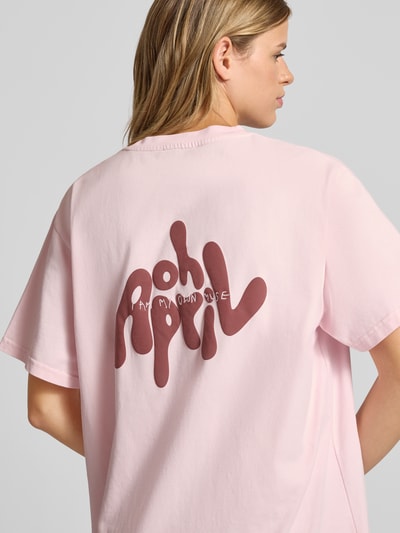 OH APRIL Boyfriend Fit T-Shirt mit Rundhalsausschnitt Modell 'Muse' Pink 3