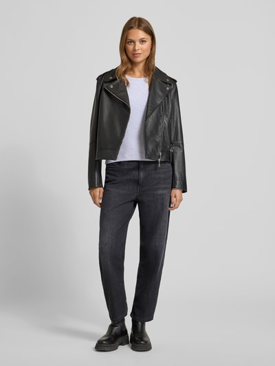 Vero Moda Slim fit shirt met lange mouwen van katoenmix, model 'CHLOE' Lichtgrijs gemêleerd - 1