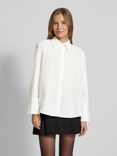 YAS Regular fit overhemdblouse met manchetten, model 'ROYA' Wit - 4