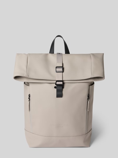 GASTON LUGA Rucksack mit Label-Detail Modell 'RULLEN' Taupe 1