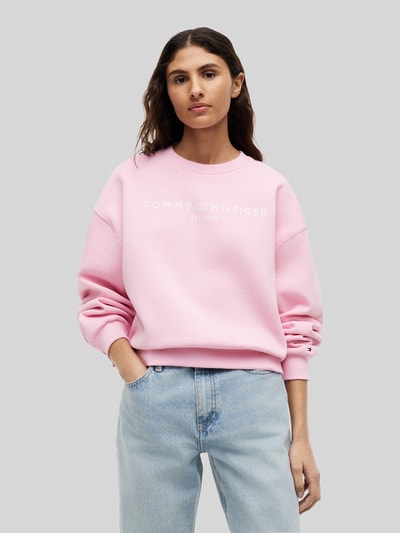 Tommy Hilfiger Relaxed Fit Sweatshirt aus Baumwoll-Mix Pink 4