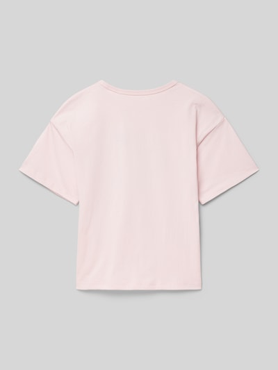 Calvin Klein Jeans Boxy Fit T-Shirt mit Label-Print Rosa 3