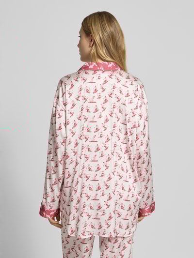 Christian Berg Woman Relaxed Fit Pyjama-Oberteil mit Viskose-Anteil und Reverskragen Rosa 5