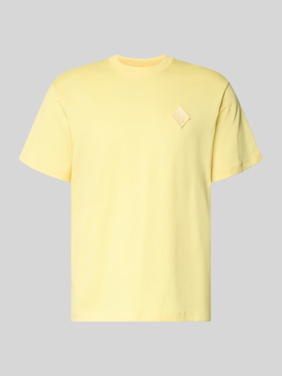 Produktfoto, Regular Fit T-Shirt aus reiner Baumwolle Modell 'JERSEY LOURD' von Lacoste, efekt: jednolity kolor, dżersej, naszywka z logo, okrągły dekolt, krótki rękaw, bawełna.