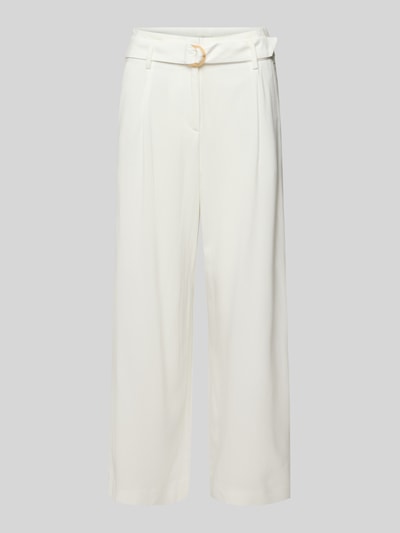 Produktfoto, Culotte aus Viskose mit Gürtel von Christian Berg Woman, Wide-Leg-Fit, Biesen, Eingrifftaschen, Gesäßleistentaschen, cremeweiß