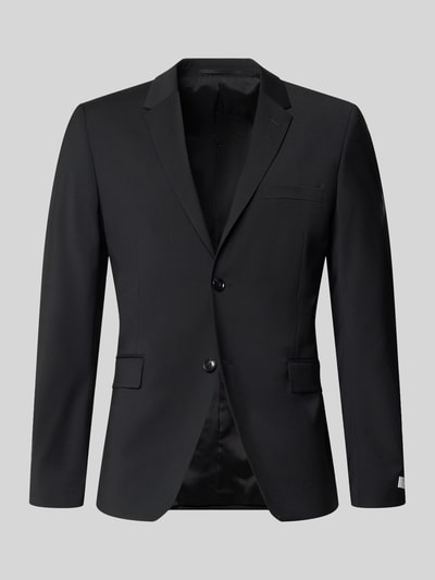 Produktfoto, schwarzes Slim Fit 2-Knopf-Sakko mit Pattentaschen Modell 'JAMIE' von Tiger Of Sweden, Material-Mix mit Woll-Anteil