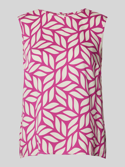 More & More Blusentop mit Allover-Print Fuchsia 2