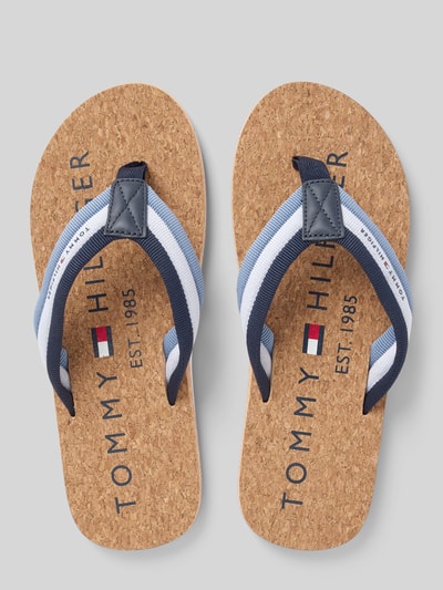 Tommy Hilfiger Teenslippers met voetbed van kurk Donkerblauw - 3