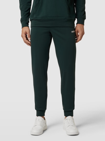 HUGO Sweatpants mit Label-Print Dunkelgruen 4