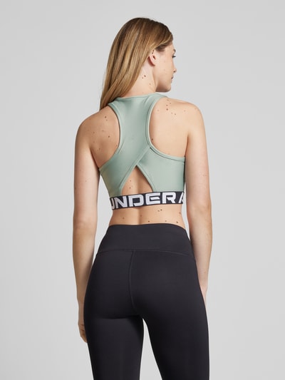 Under Armour Cropped Tanktop mit Label-Print Schilf 5