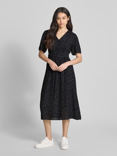 PIECES Tailliertes Freizeitkleid aus reiner Viskose Modell 'TALA' Metallic Black 1