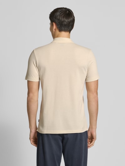 BOSS Regular fit poloshirt van katoenmix Beige - 5